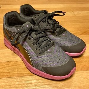 Puma Ignite Black and Purple Running Shoes
